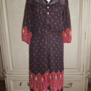 SOLD!!! Mossimo Charcoal Print Knee Length Dress Size XS